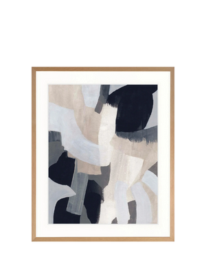 Havana Abstract I Giclee Print 87cm x 107.6cm Whitewash Oak Frame