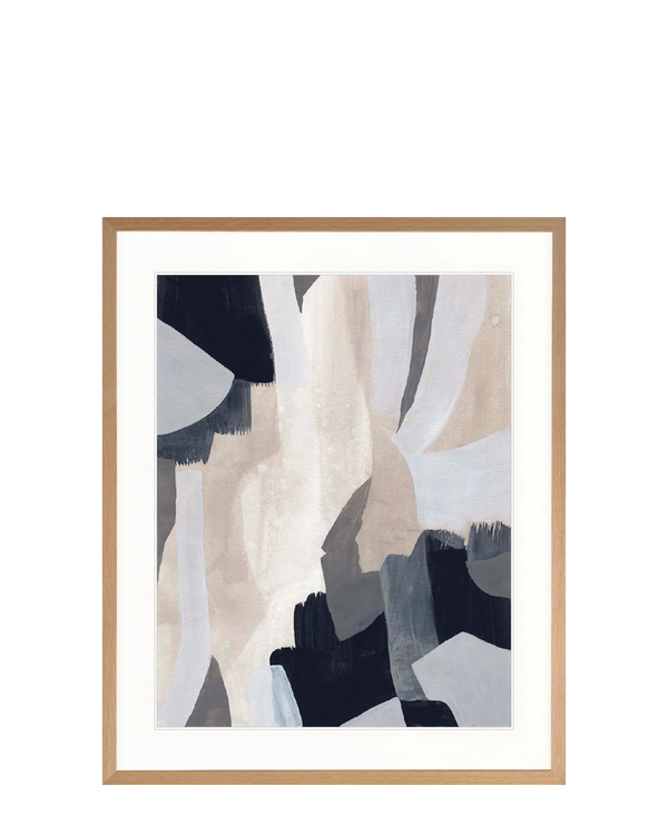 Havana Abstract II Giclee Print 87cm x 107.6cm Whitewash Oak Frame