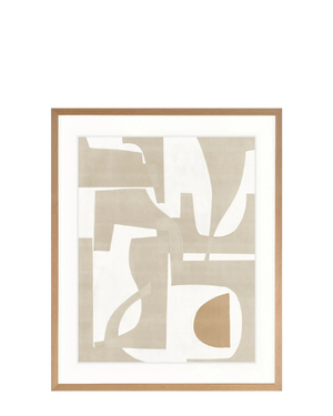 Desert Moon III Print 63cm x 82cm Whitewash Oak Frame
