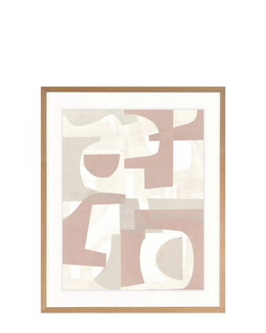 Desert Moon IV Print 87cm x 107.6cm Whitewash Oak Frame