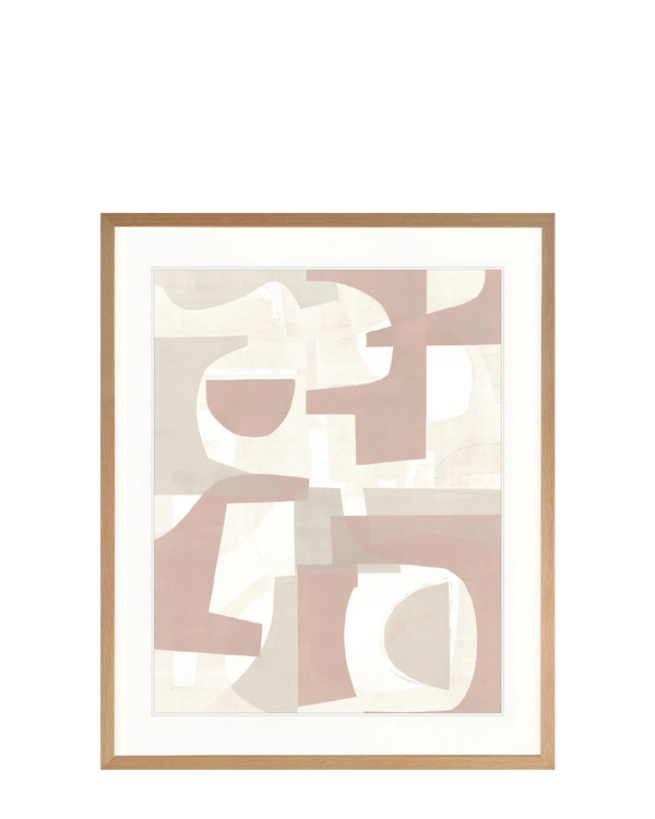 Desert Moon IV Print 100cm x 140cm Whitewash Oak Frame