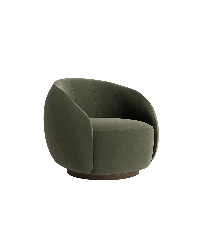 Lark Swivel Armchair - Eden Leaf