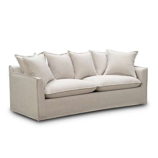 Juno Slipcover 3 Seater Sofa Bed - Luna Oatmeal