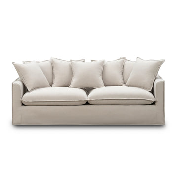 Juno Slipcover 3 Seater Sofa - Luna Oatmeal
