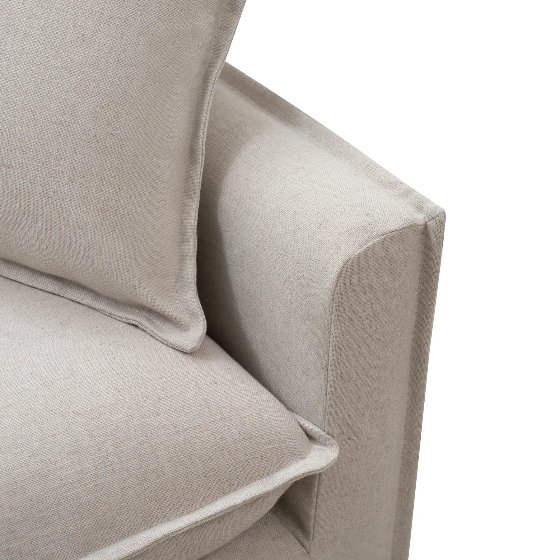 Juno Slipcover 4 Seater LHF Chaise Sofa - Luna Oatmeal