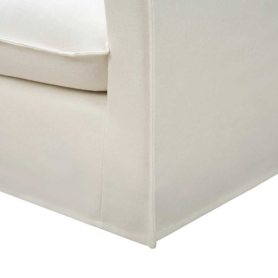 Juno Slipcover 4 Seater LHF Chaise Sofa - Luna Ivory