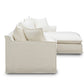 Juno Slipcover 4 Seater RHF Chaise Sofa - Luna Ivory