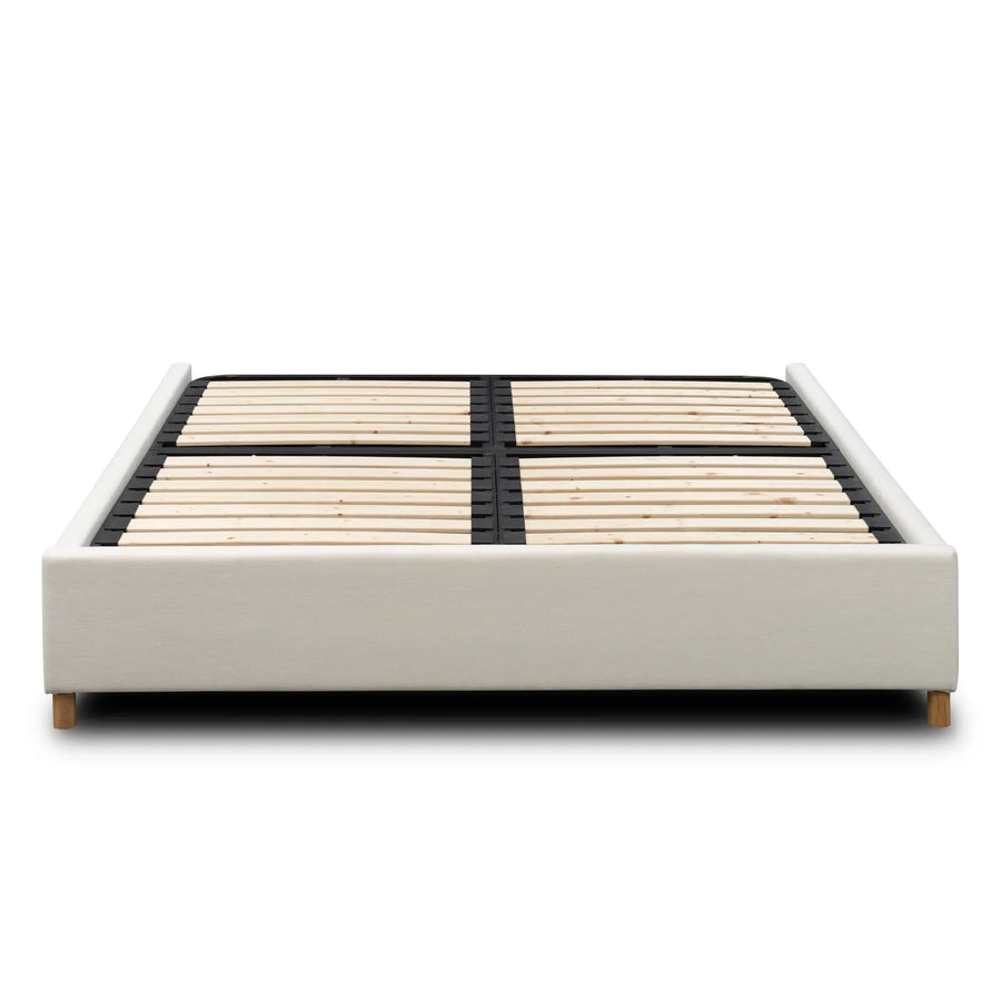 Aiden King Gaslift Bed Base - Luna Ivory