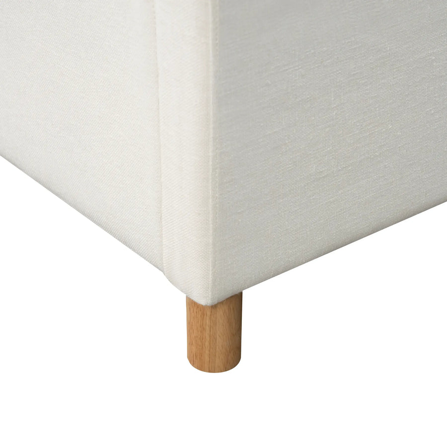 Aiden King Gaslift Bed Base - Luna Ivory