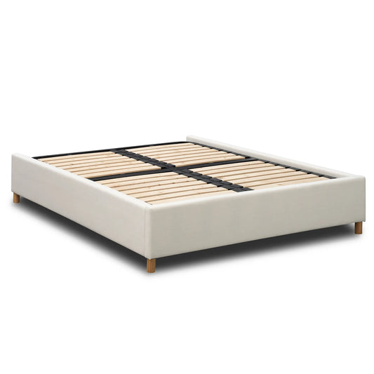 Kennedy Queen Bed Base - Luna Ivory