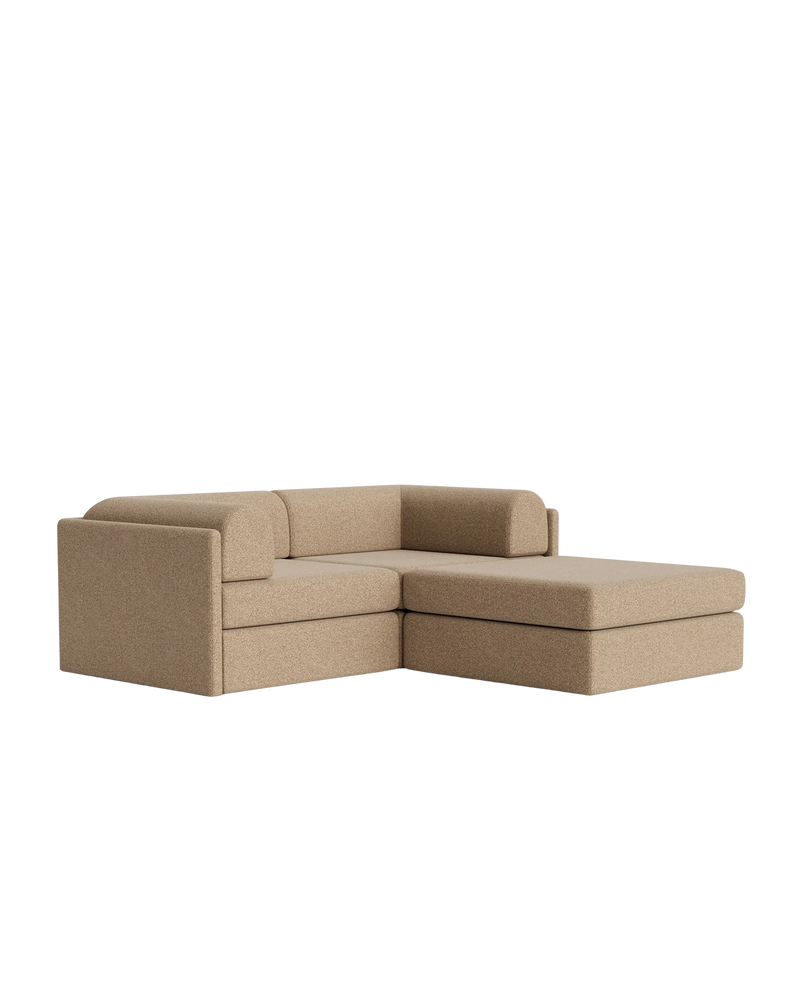 Addy 3 Seater Chaise Sofa - Copenhagen Espresso
