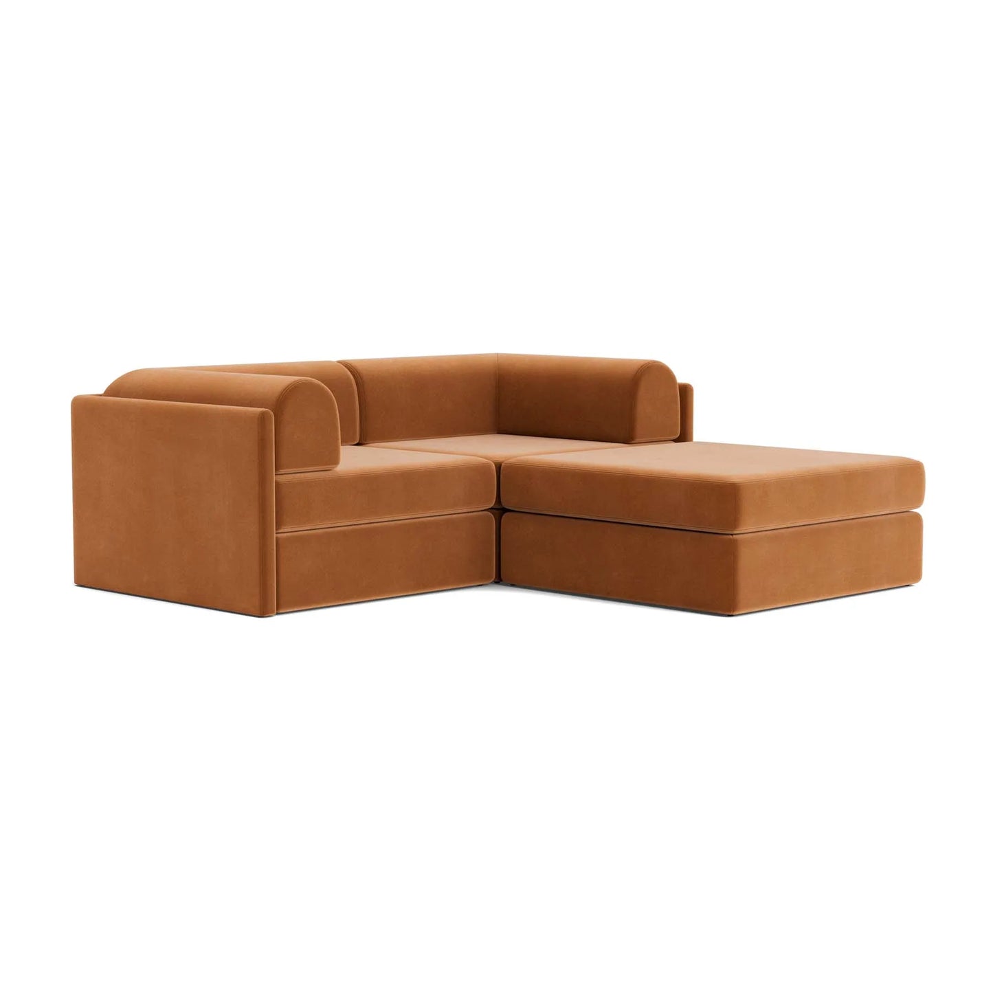 Addy 3 Seater Chaise Sofa - Opal Ochre