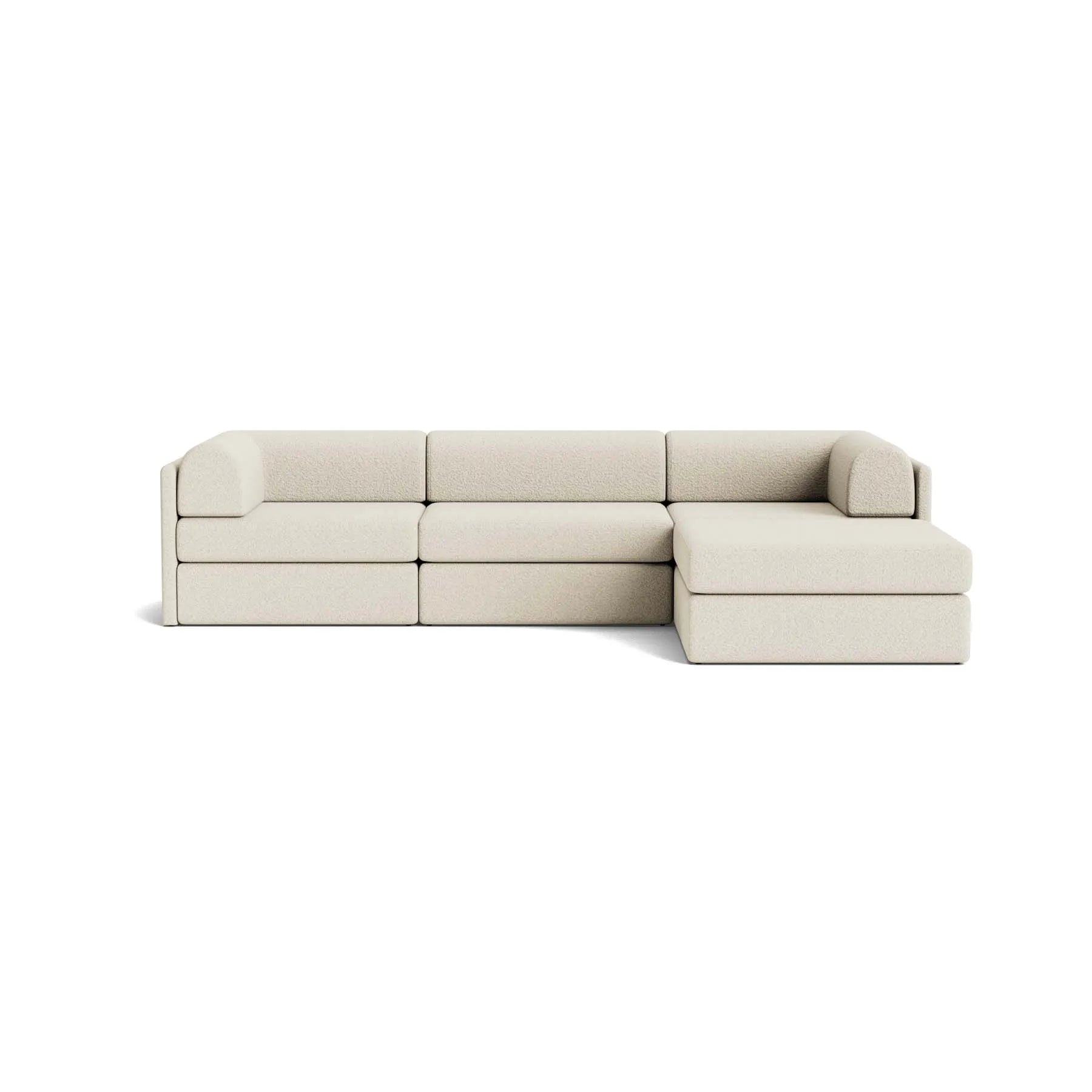 Addy 4 Seater Chaise Sofa - Copenhagen Grey