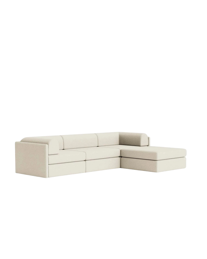Addy 4 Seater Chaise Sofa - Copenhagen Grey