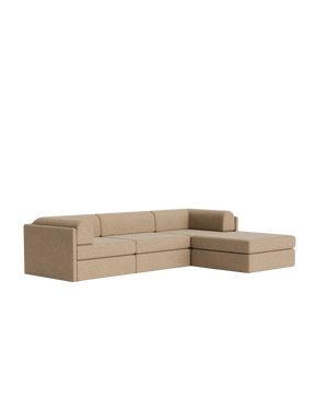 Addy 4 Seater Chaise Sofa - Copenhagen Espresso