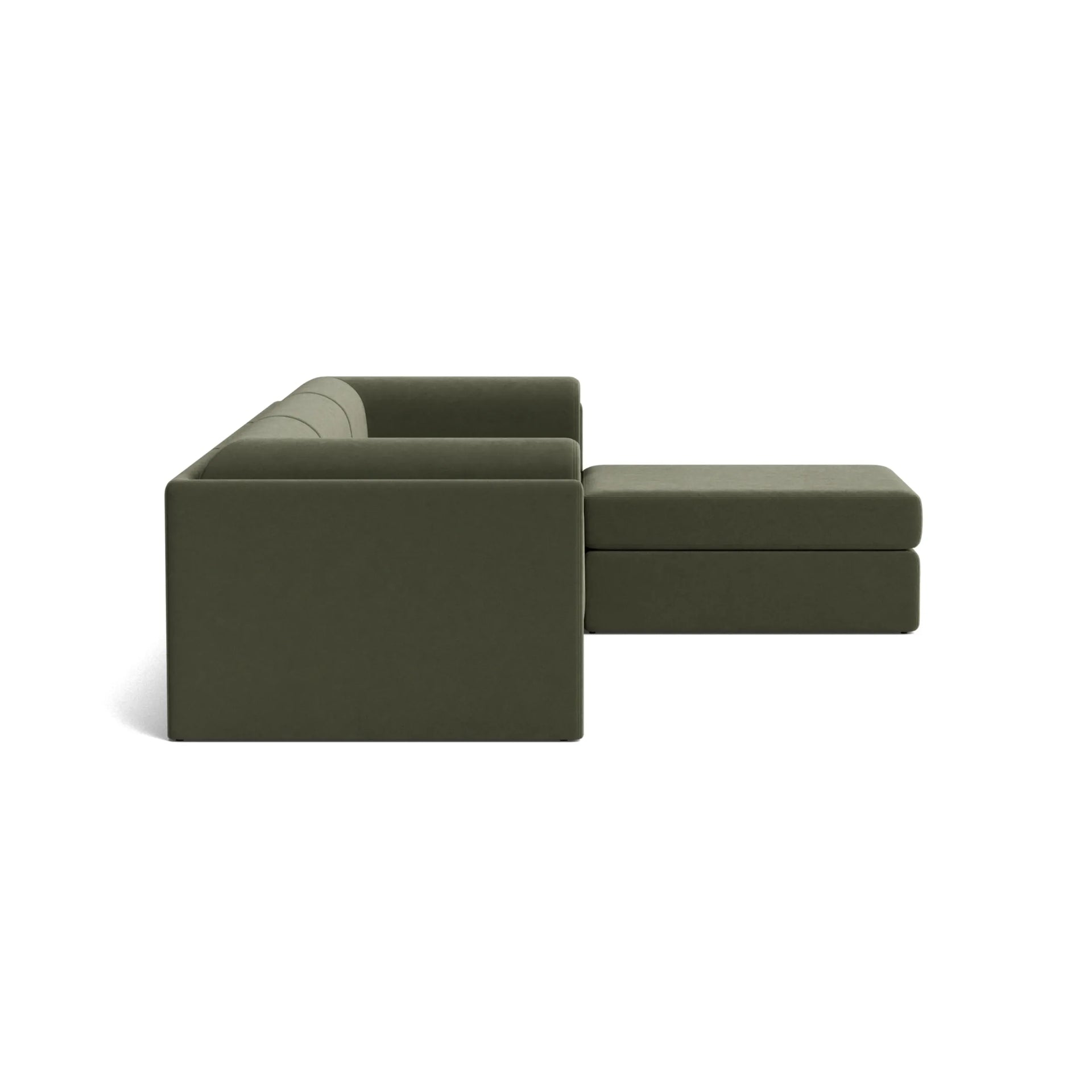 Addy 4 Seater Chaise Sofa - Eden Leaf