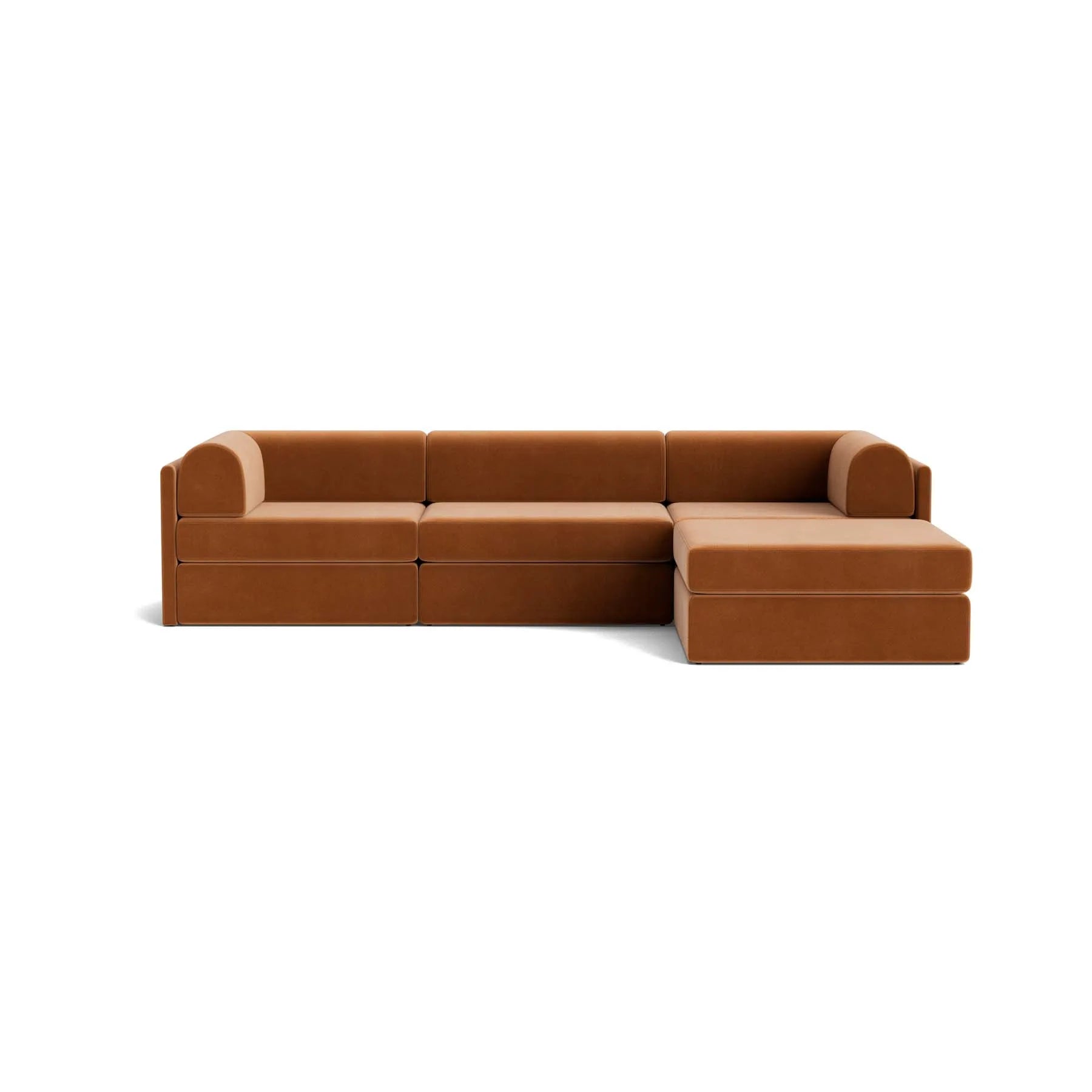 Addy 4 Seater Chaise Sofa - Opal Ochre