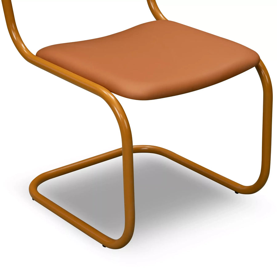 Nell Dining Chair - Caramel Leather / Ochre
