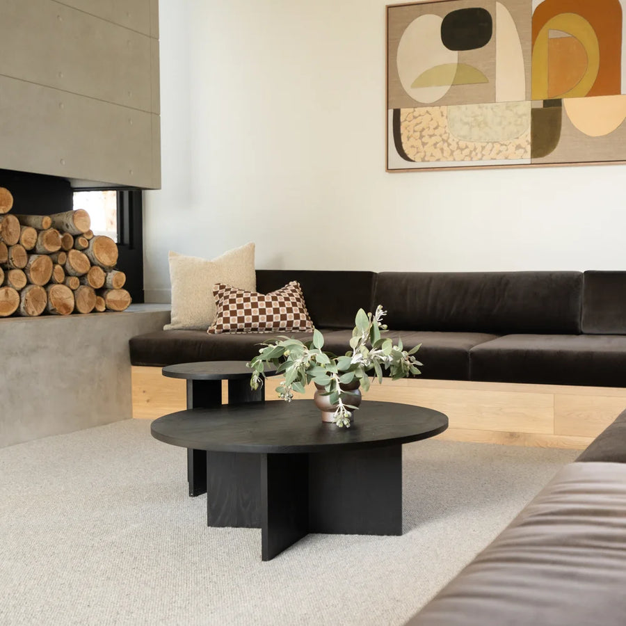 Edge Round Coffee Table - Black