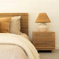 Linear King Bed - Oak