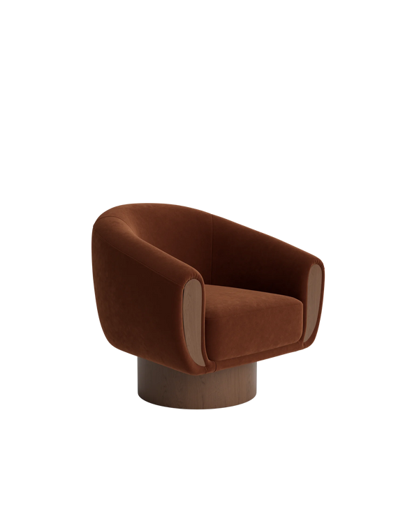 Draper Swivel Armchair - Eden Brick