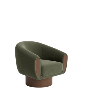 Draper Swivel Armchair - Eden Leaf