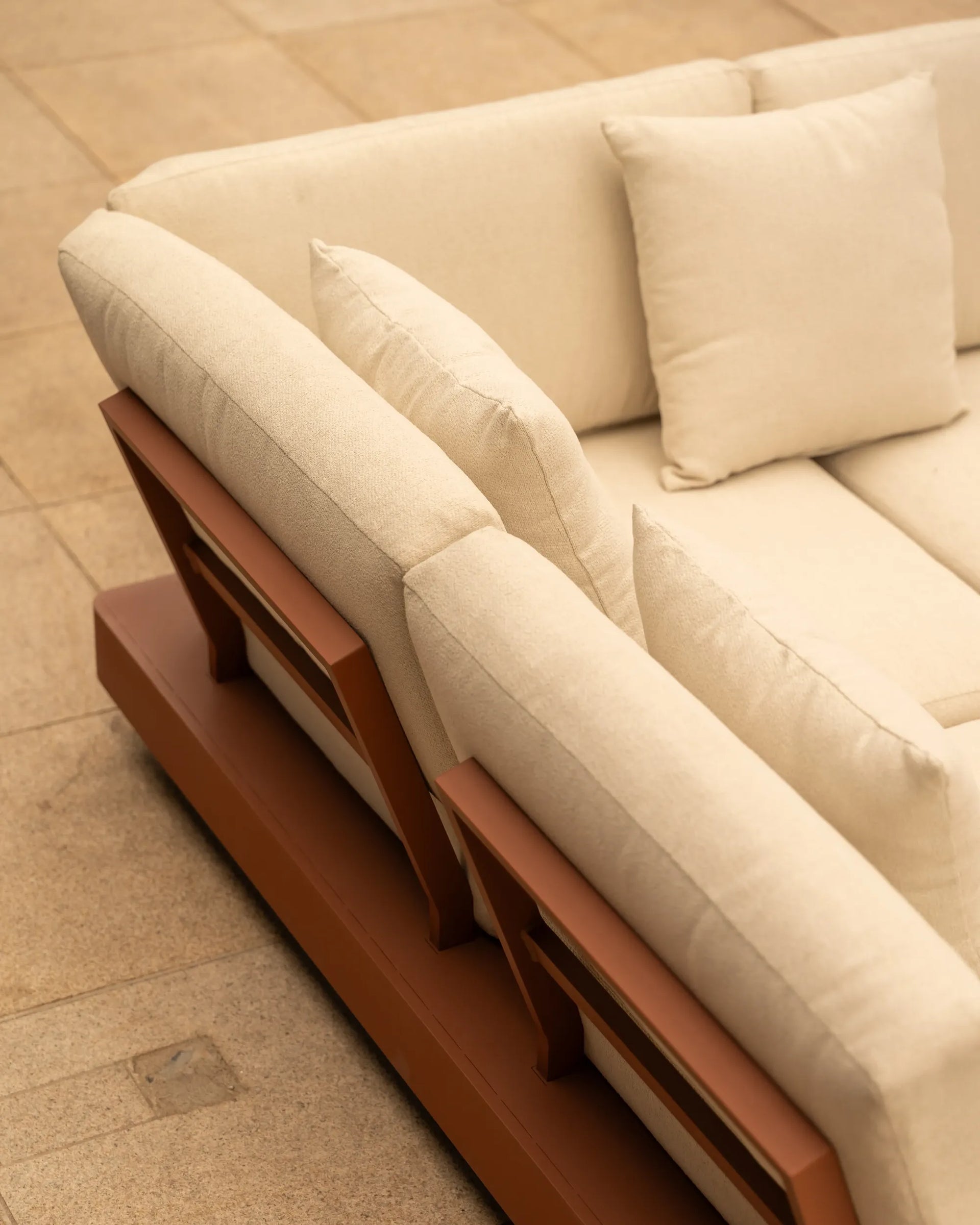 Lennox Outdoor Corner Sofa - Clay/Stone