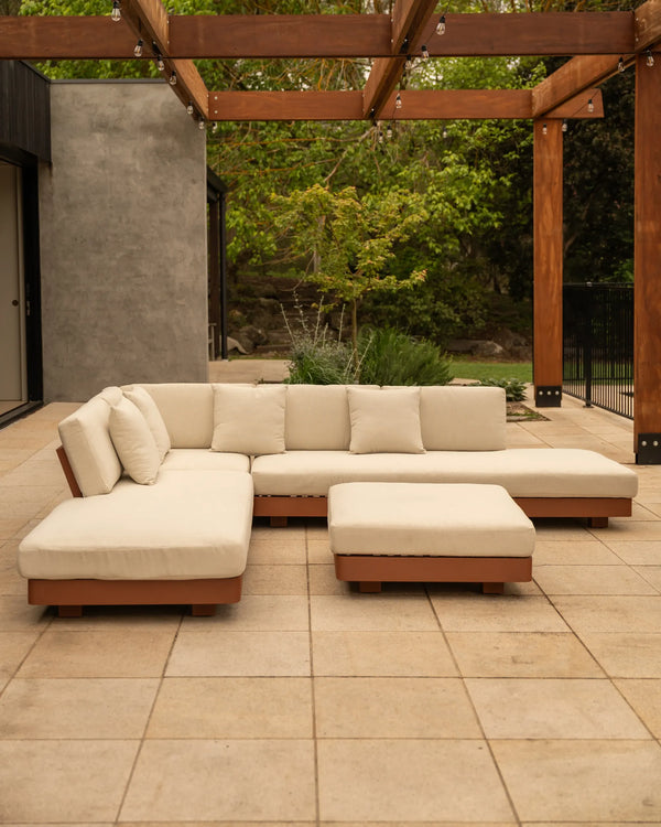 Lennox Outdoor Corner Sofa - Clay/Stone