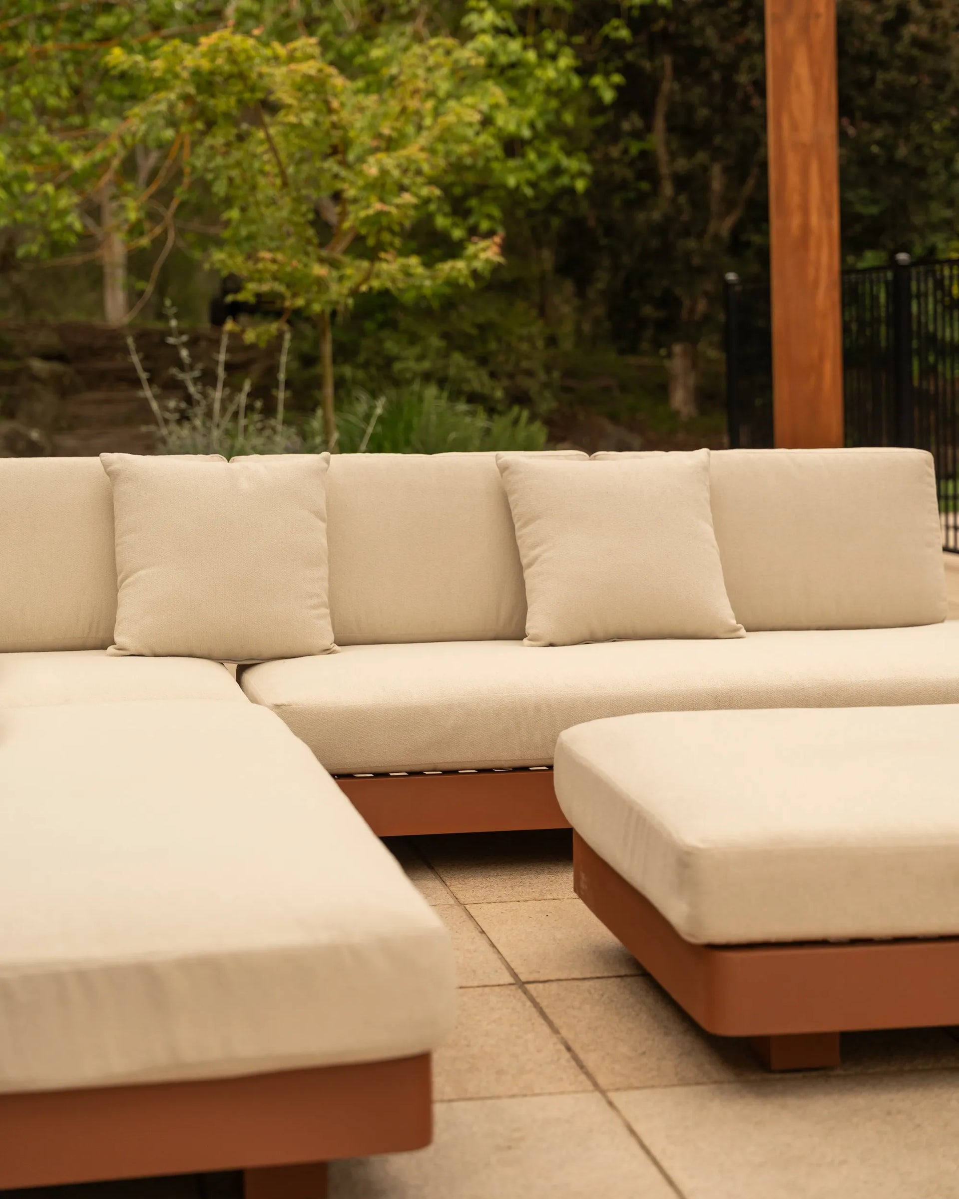 Lennox Outdoor Corner Sofa - Clay/Stone