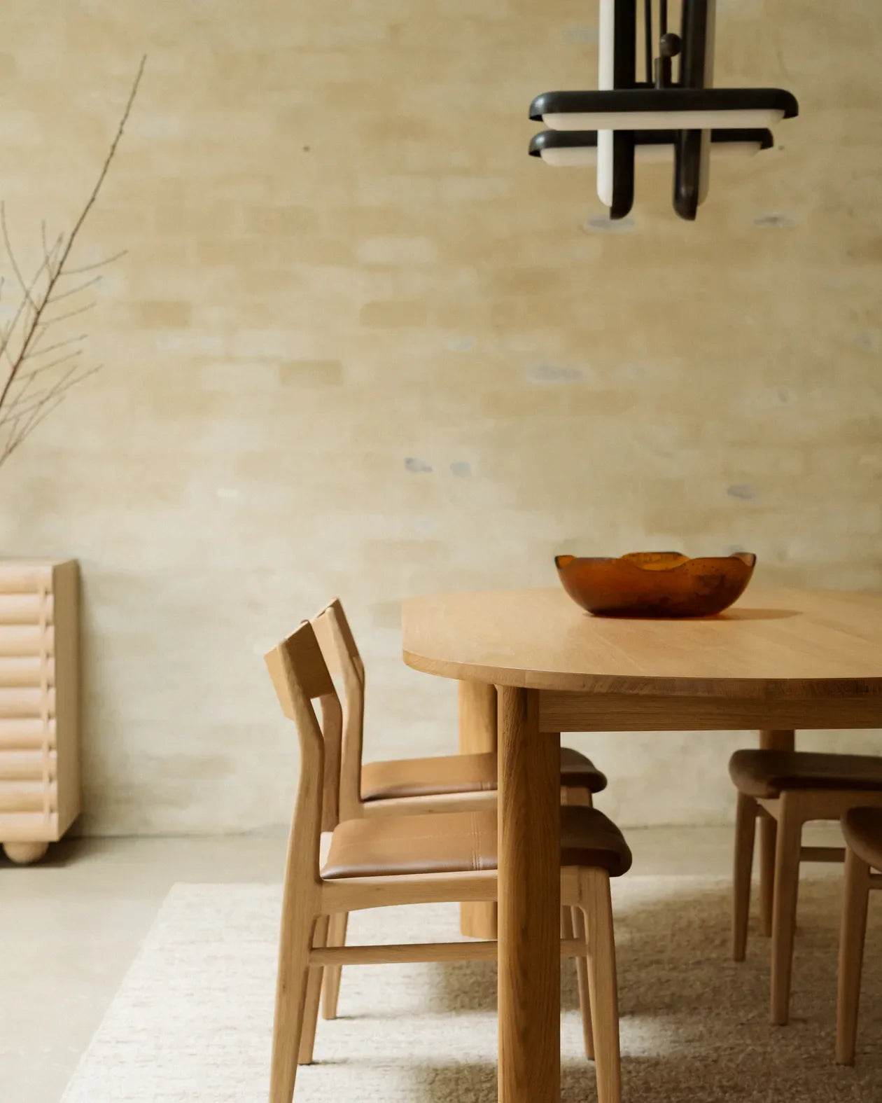 Eclipse Dining Chair - Oak / Tan Leather