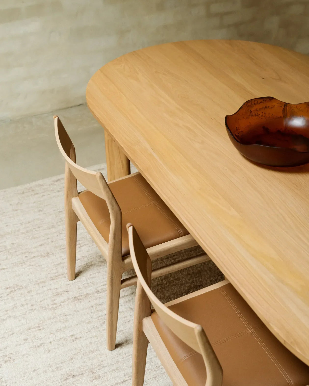 Eclipse Dining Chair - Oak / Tan Leather