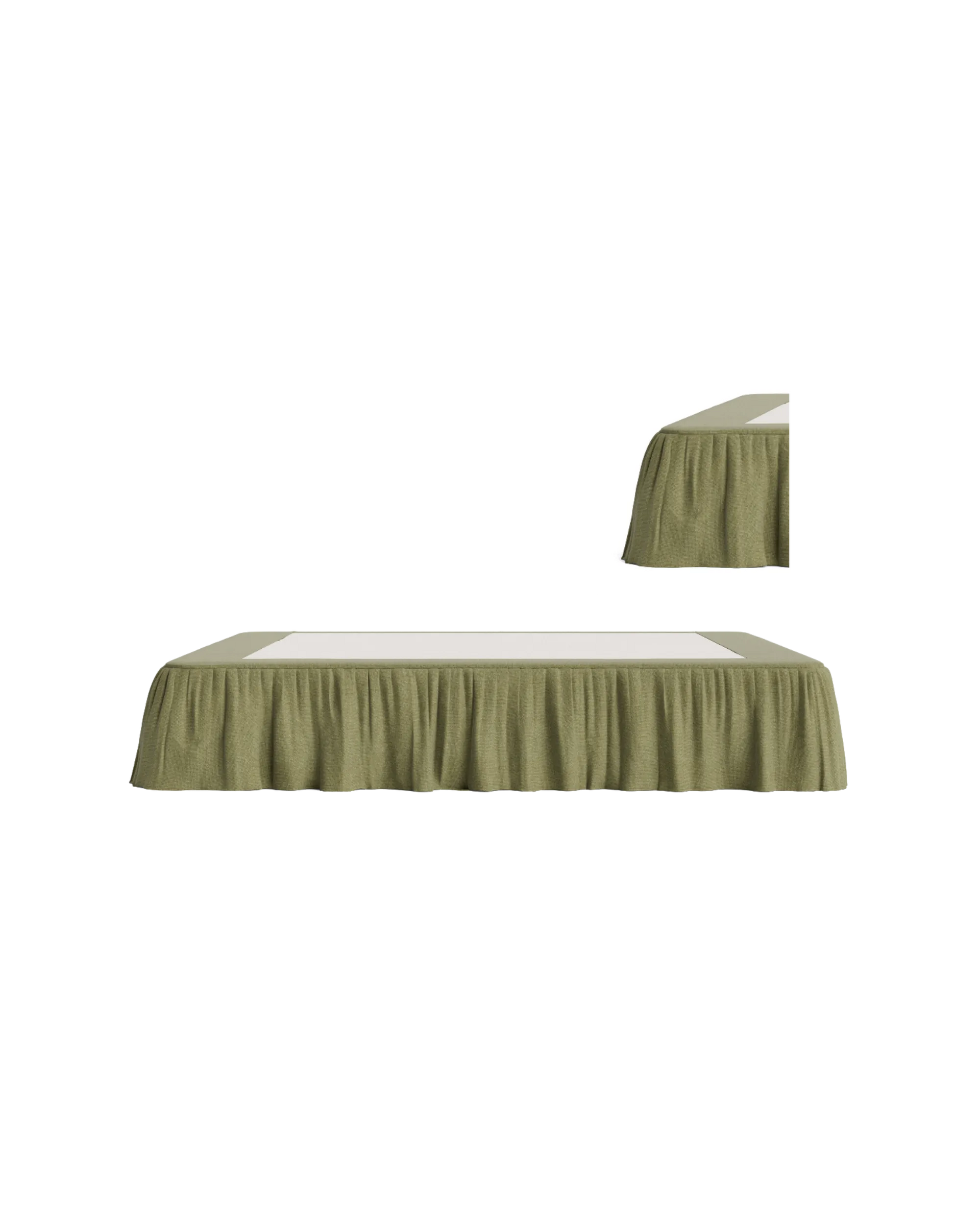 Ritual Queen Bed Skirt - Corduroy Off White