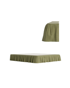 Ritual King Bed Skirt - Fossil Eucalyptus