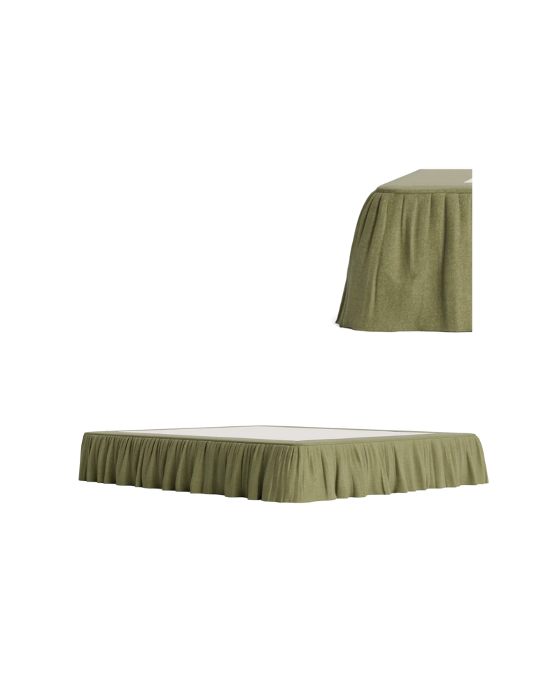 Ritual King Bed Skirt - Fossil Eucalyptus