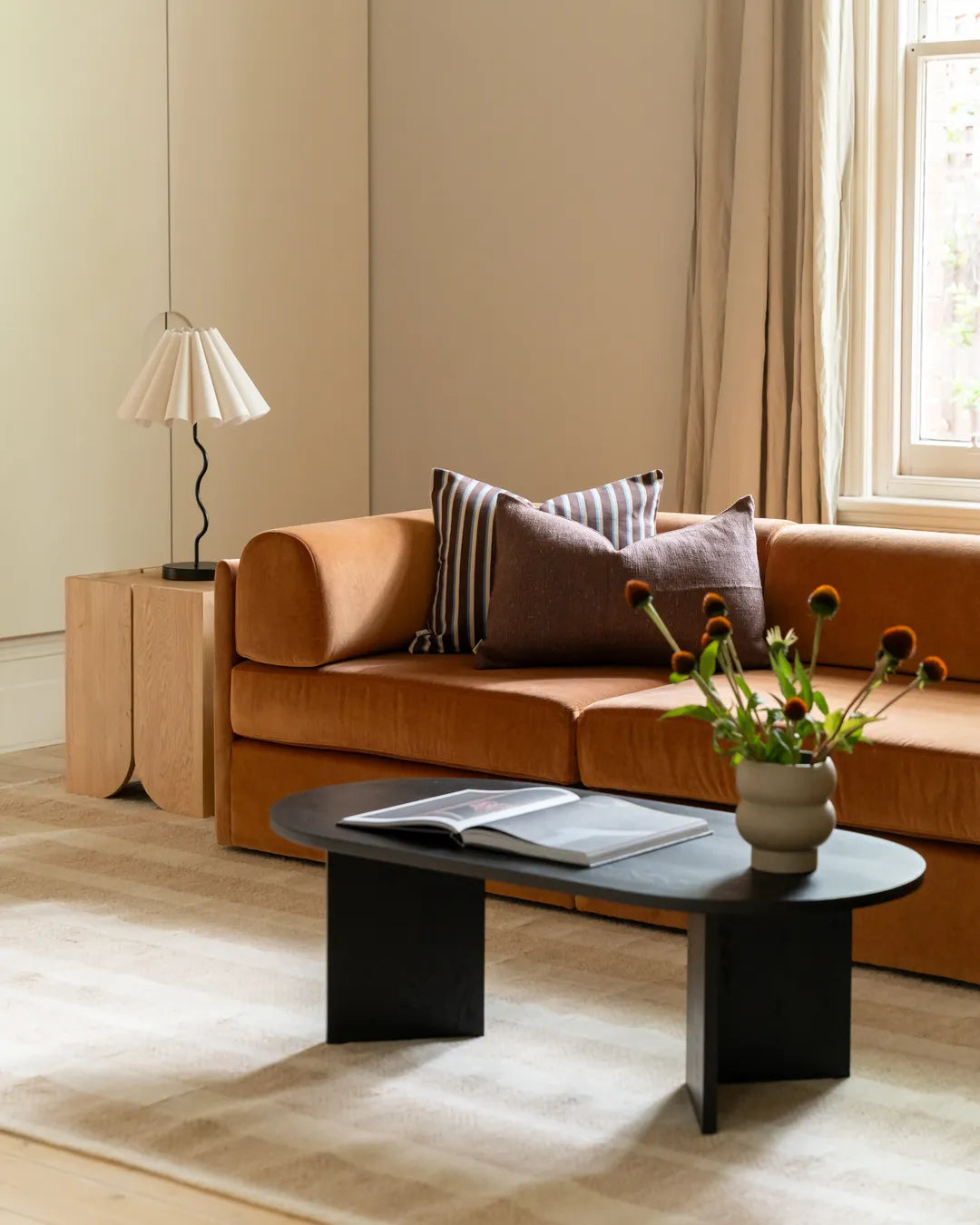 Edge Oval Coffee Table - Black