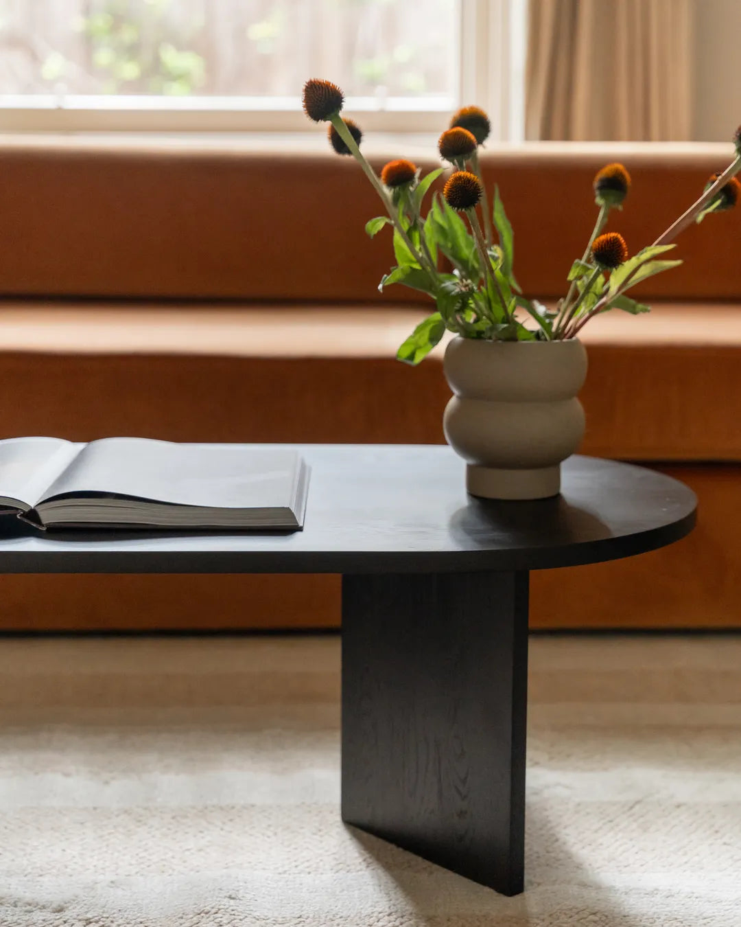 Edge Oval Coffee Table - Black