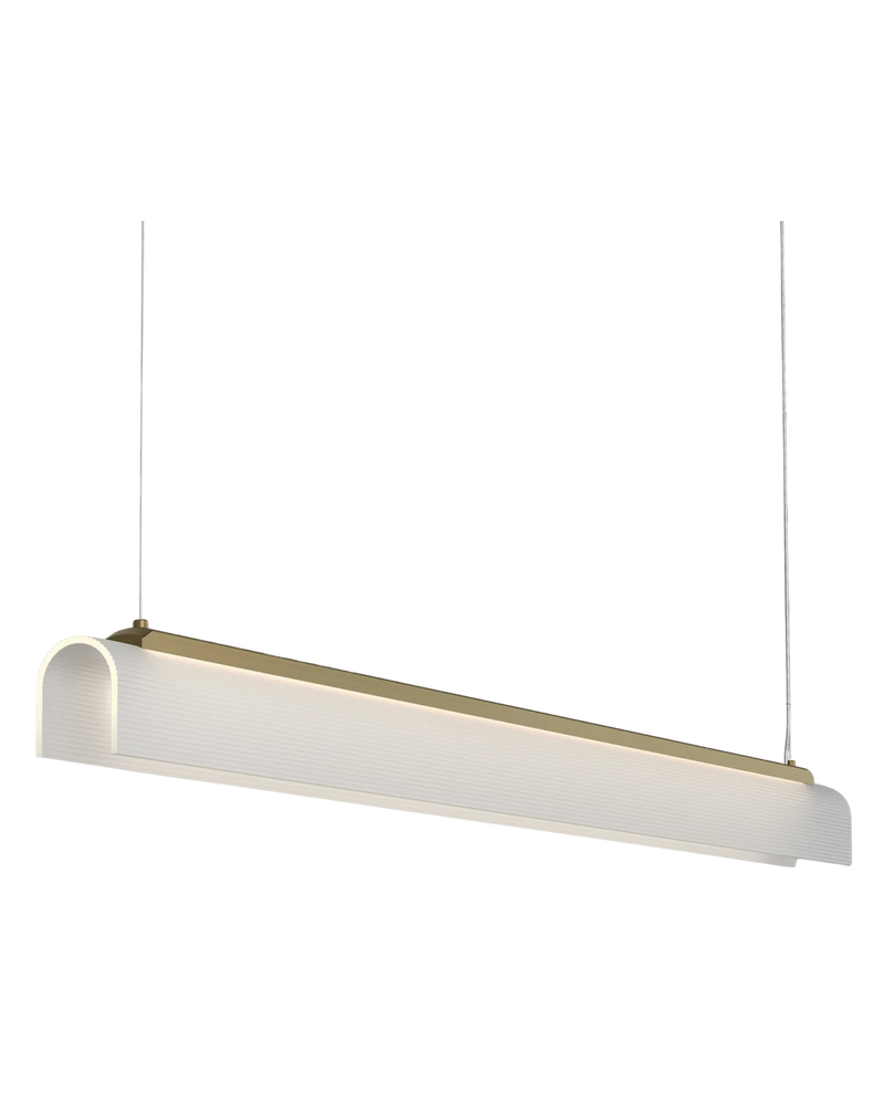Edge Linear Pendant Light - Brass/Frosted