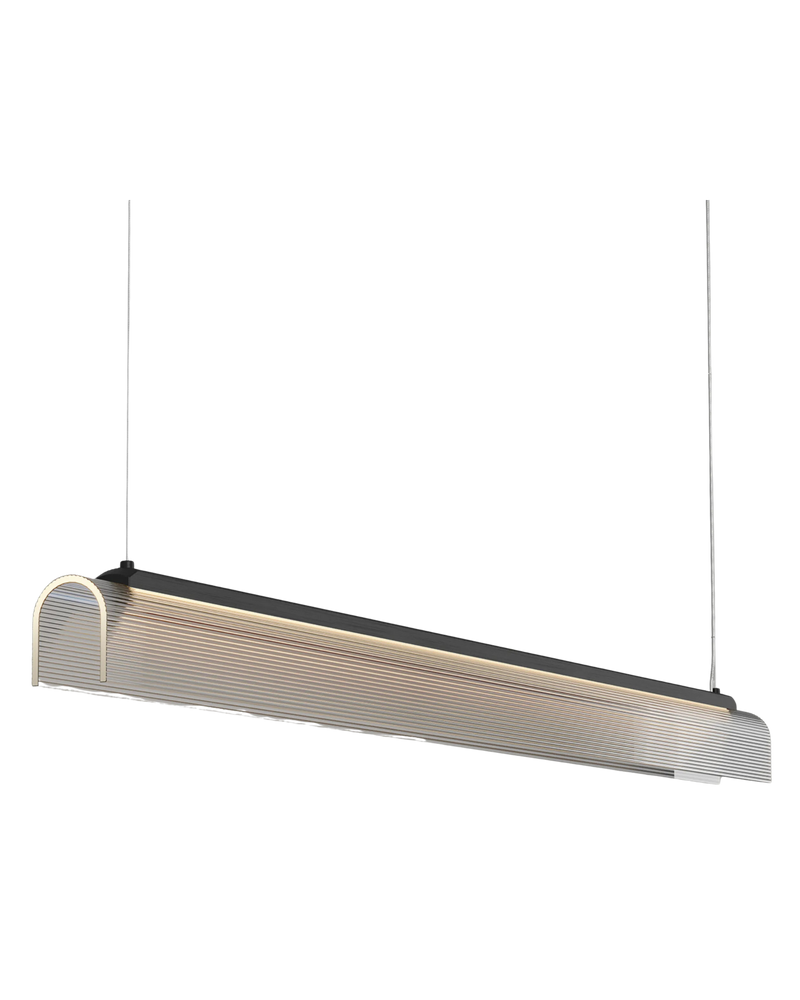 Edge Linear Pendant Light - Iron/Clear