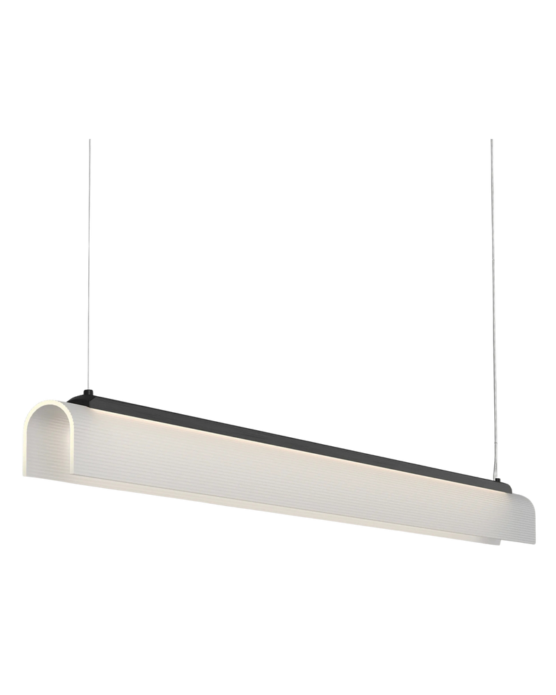 Edge Linear Pendant Light - Iron/Frosted