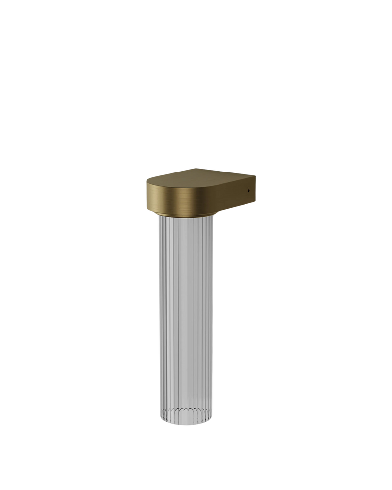Edge Wall Light - Brass/Clear Ribbed