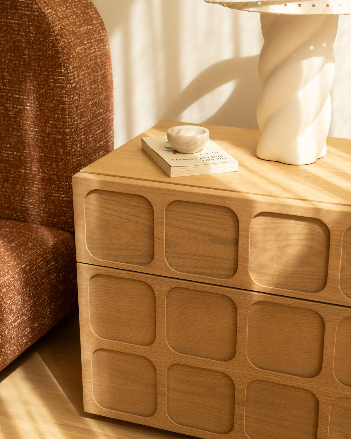 Embellish Bedside Table - Light Oak
