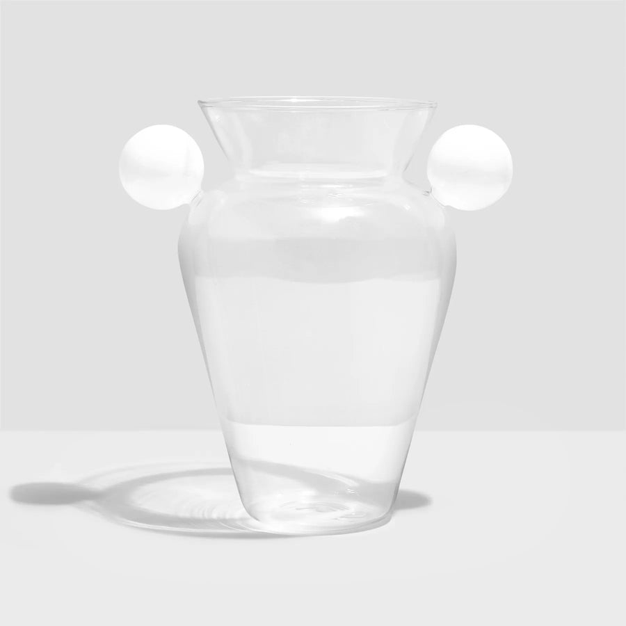 Geo Vase - Clear/White