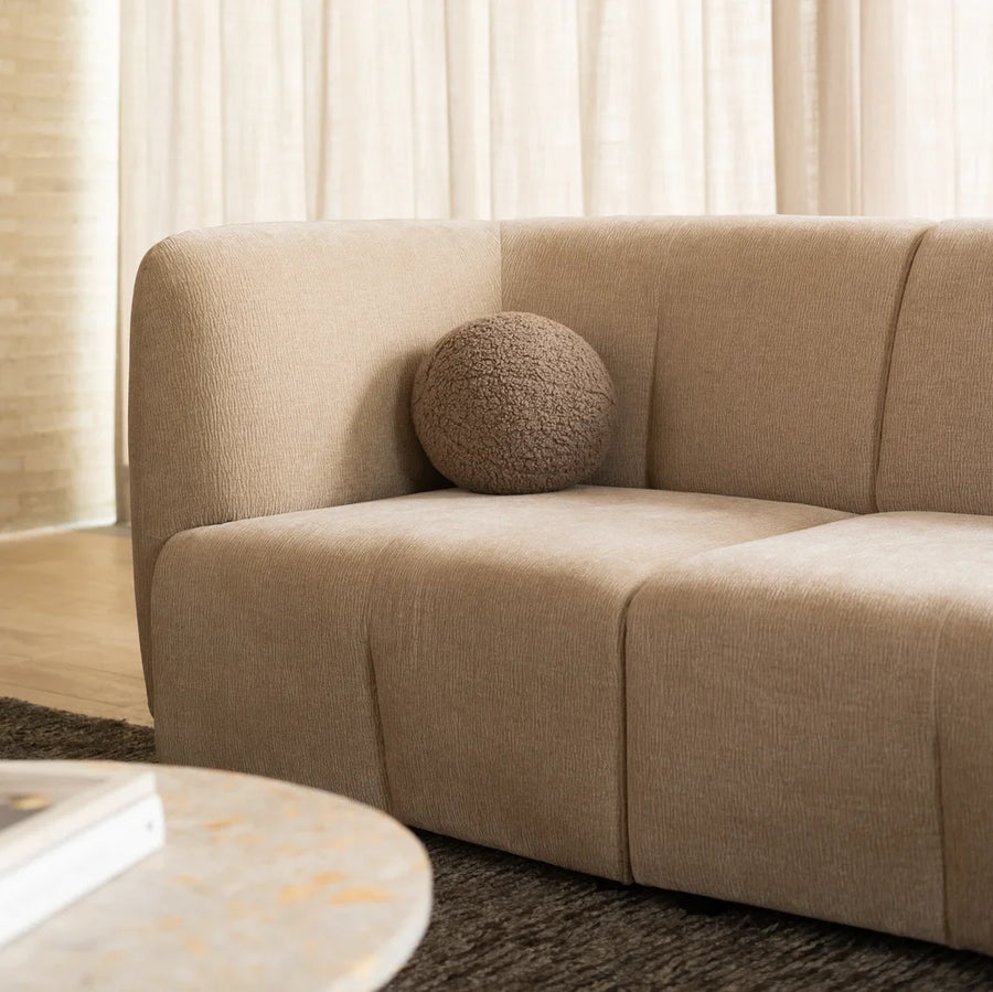 Plum Chaise Corner Module - City Almond