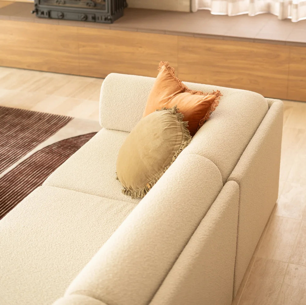 Addy 3 Seater Chaise Sofa - Opal Ochre