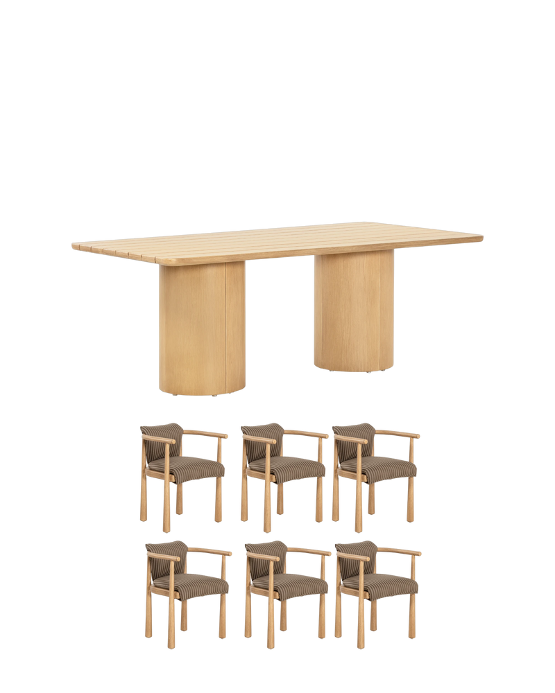 Drum Outdoor Chair Dining Package - 200cm