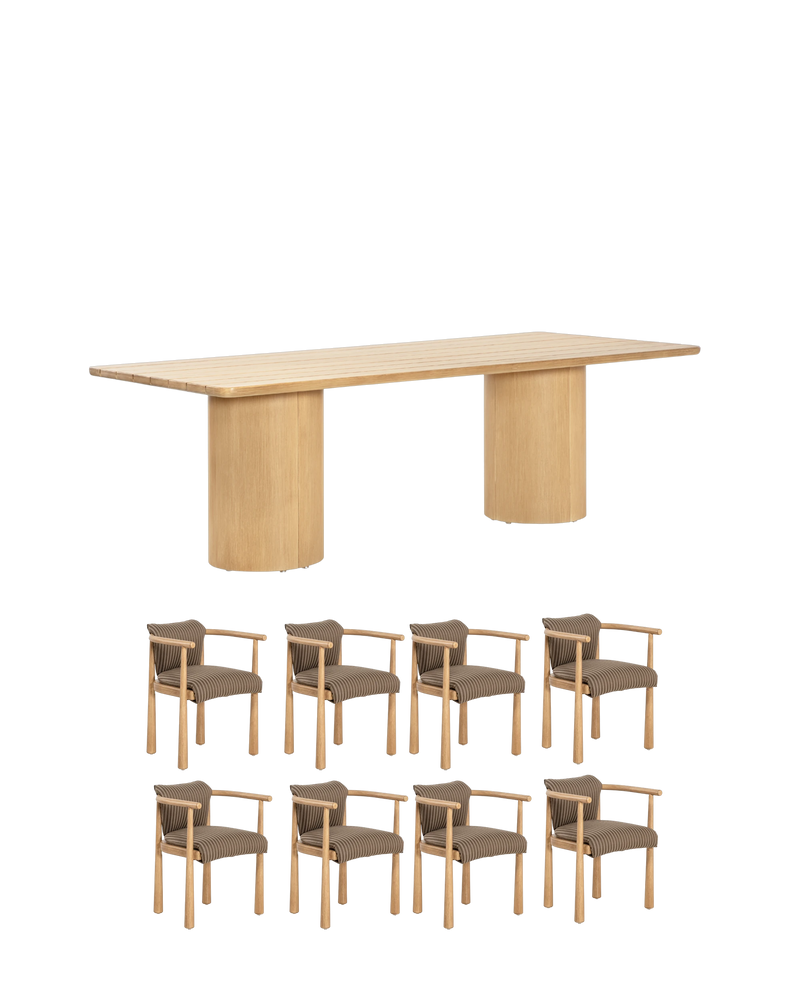 Drum Outdoor Chair Dining Package - 240cm