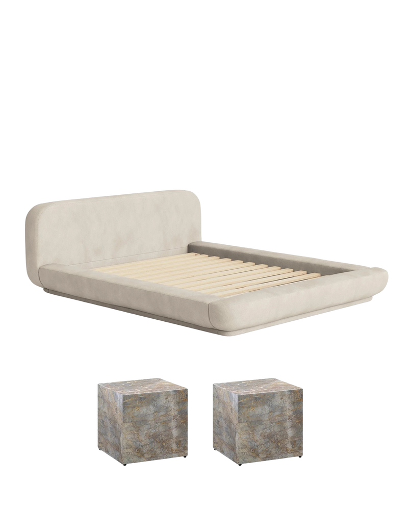 Floss Queen Bedroom Package - Mist / Marble