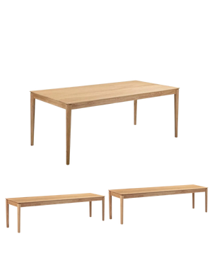 Gather Dining Bench Package - Oak