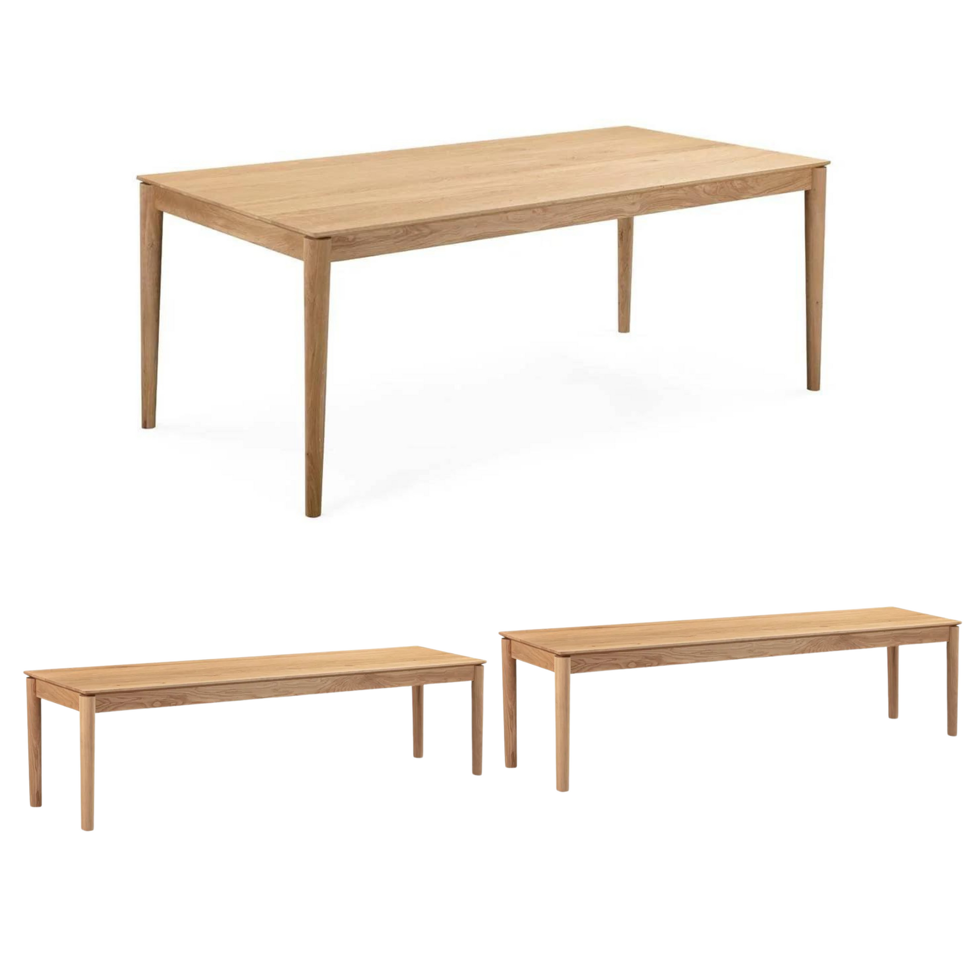Gather Dining Bench Package - Oak