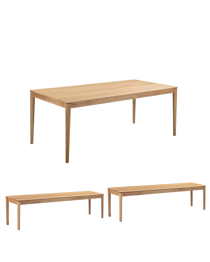 Gather Dining Bench Package - Oak